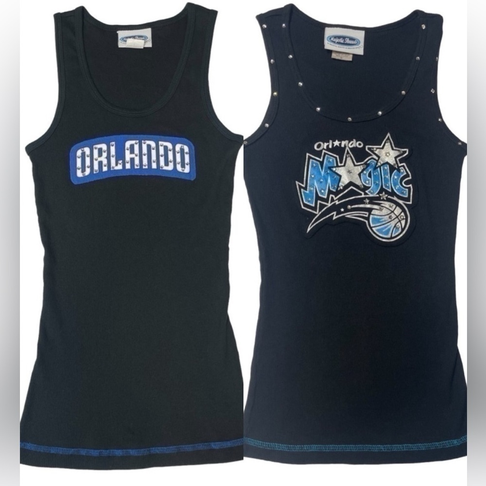Majestic Threads Orlando Magic Tank Tops Sports Merch 100% Cotton Small Bundle